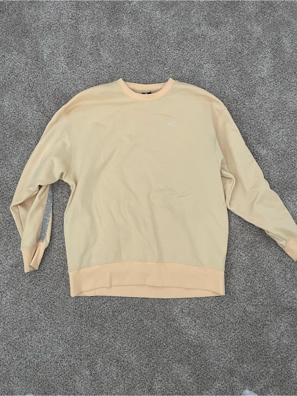 Nike Women's Crewneck Sweatshirt in Pale Yellow